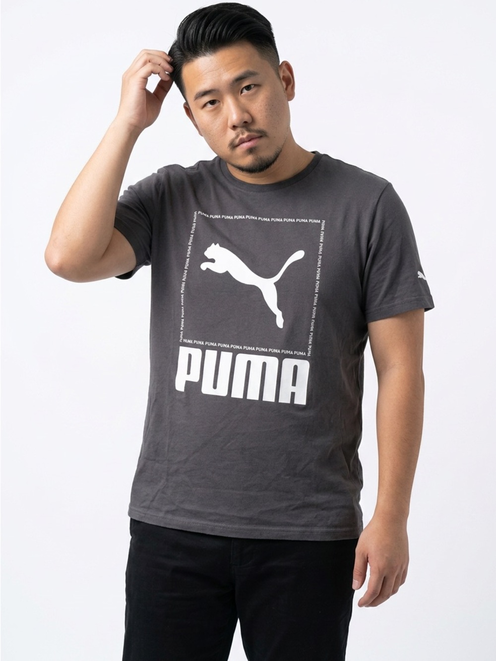 Puma Unisex Black Logo T‑Shirt | Size M